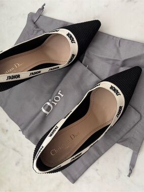 Dior J'Adior Black Pointed-Toe Pumps